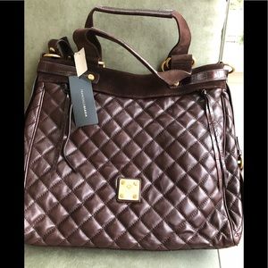 Vintage FrancescoBiasia leather/suede trim tote